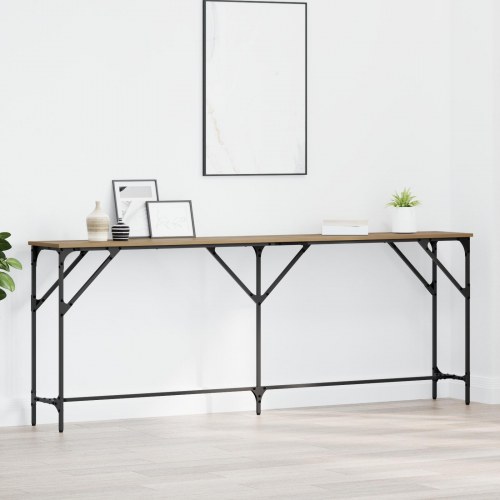 Konsolbord Artisan Egetræ 200x29x75 cm