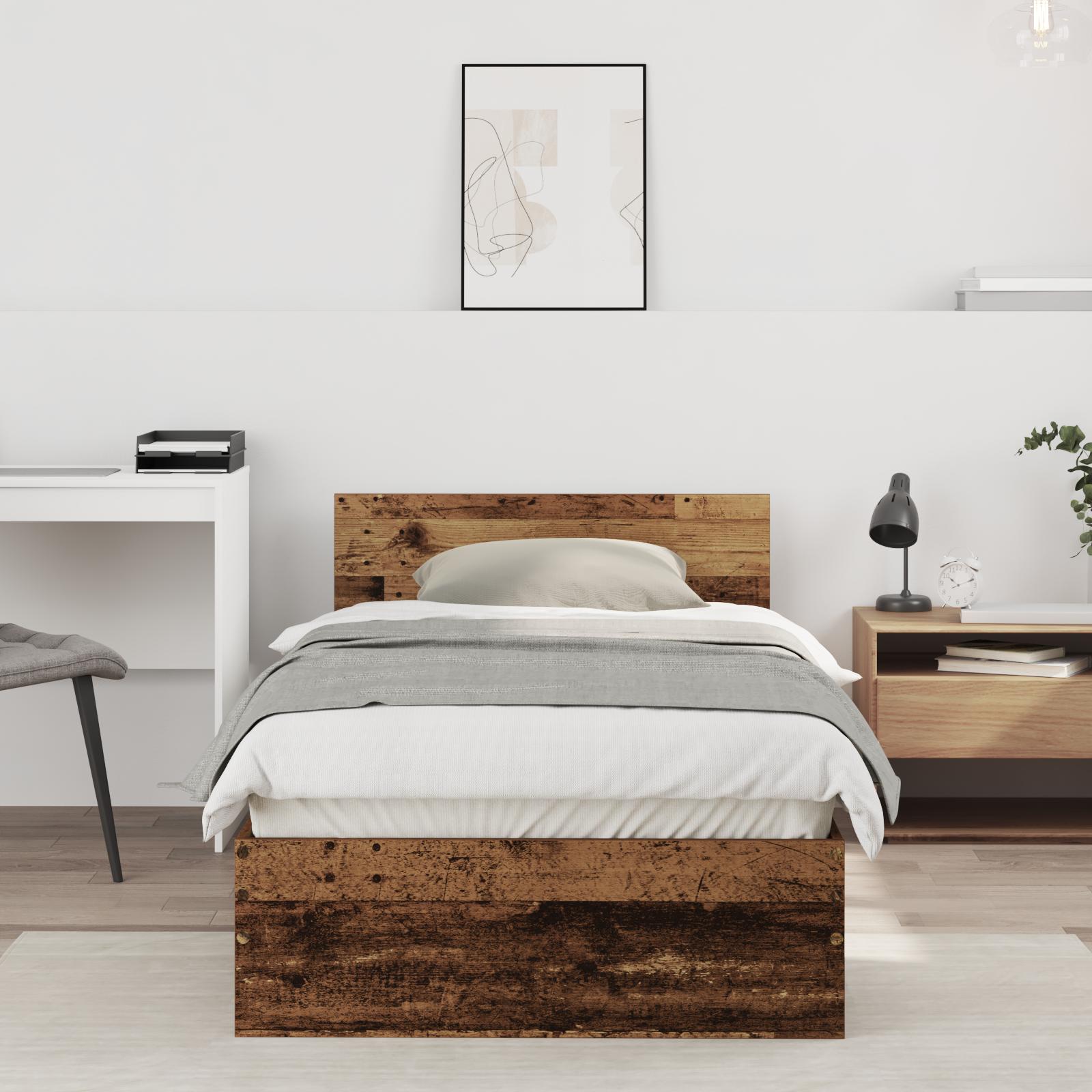 Sengestel Gammelt træ 90 x 200 cm Konstrueret træ