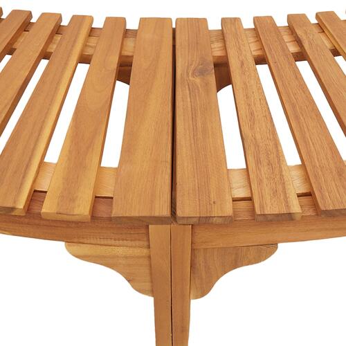 Spa omkreds halvrund 252x111.5x55.5 cm Massivt akacietræ