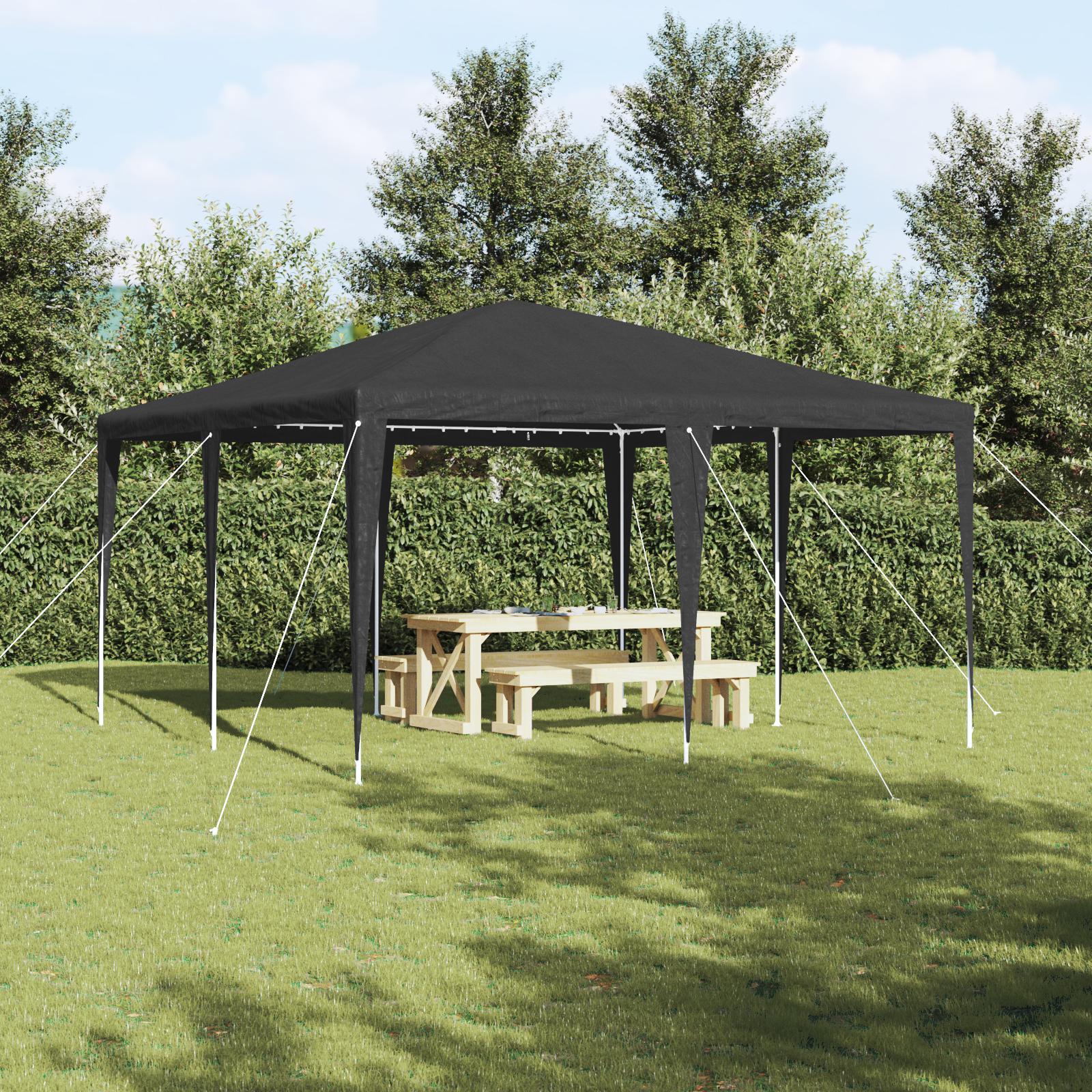 Party Tent Anthracit og hvid 400 x 400 x 266 cm