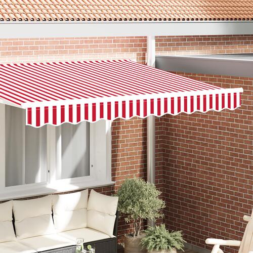 Markise Valance til 2.5 m Ramme Rød og Hvid 2.3x0.2 m