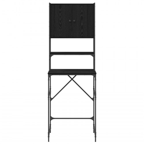 Vaskemaskineskab Sort Egetræ 68x48.5x194 cm
