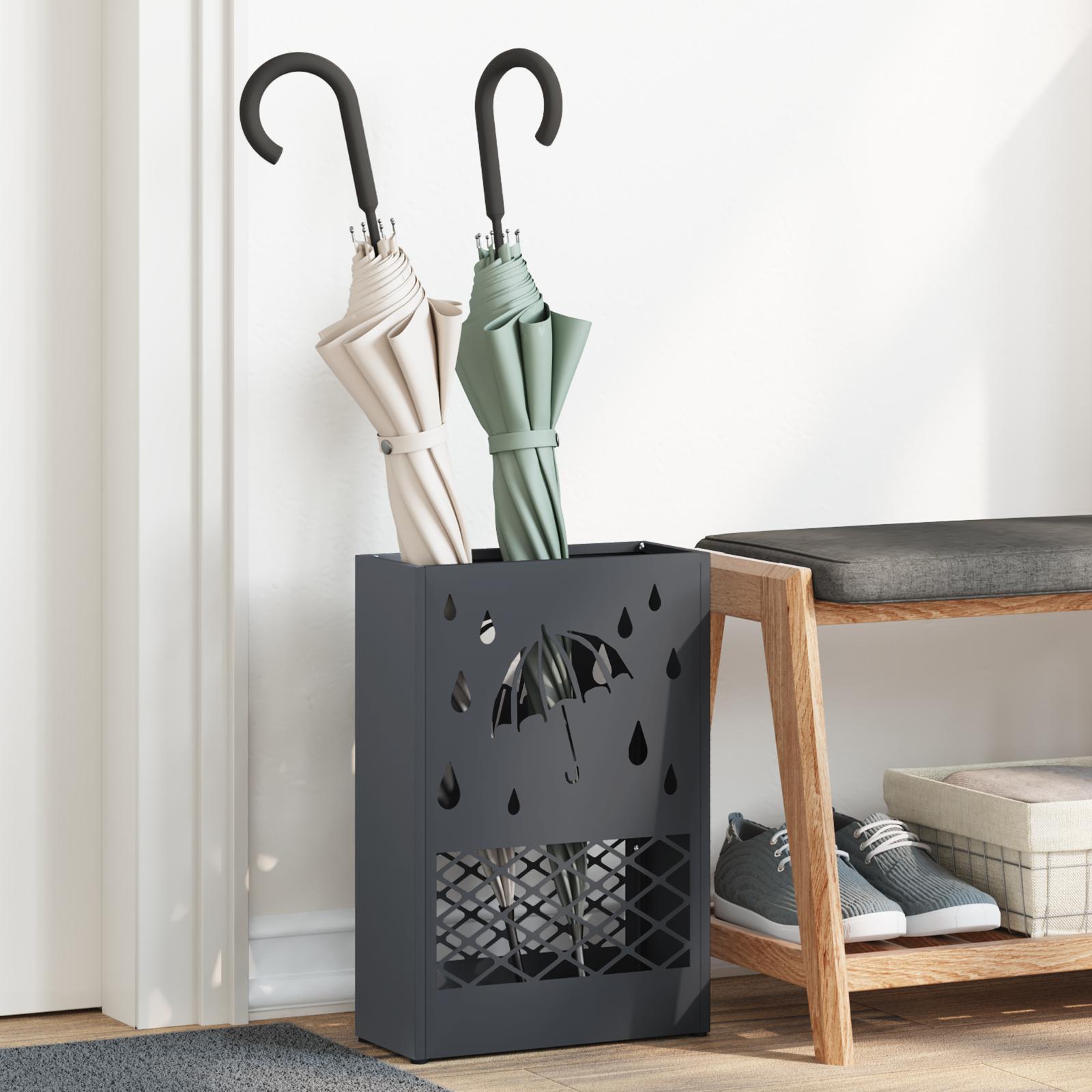 Parasolfod med opbevaring Antracit 28 x 12 x 41 cm Stål