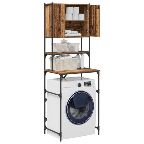 Vaskemaskine Skab Gammelt Træ 68x48.5x194 cm