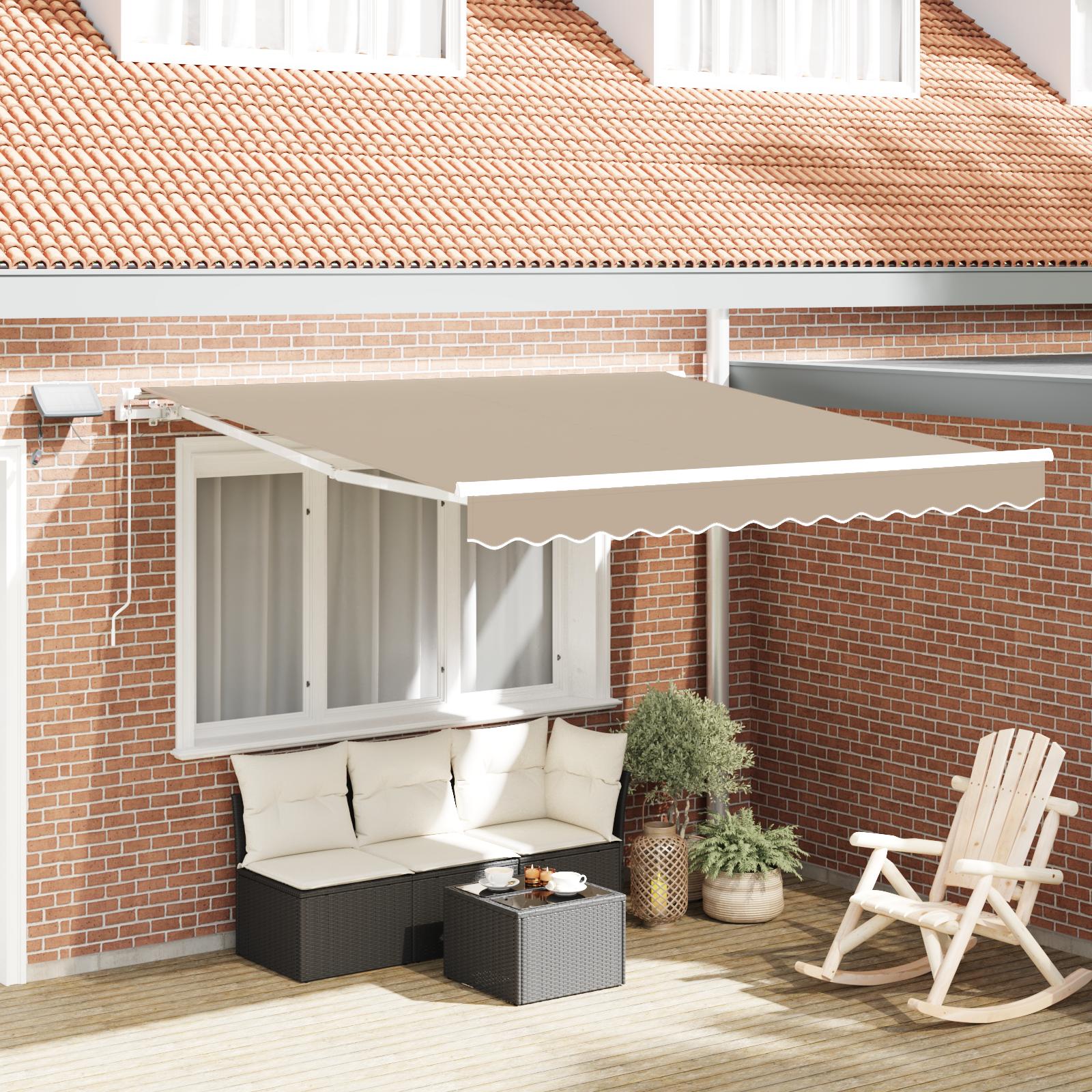 Utrækkelig Markise med Beige 300 x 250 cm Stof
