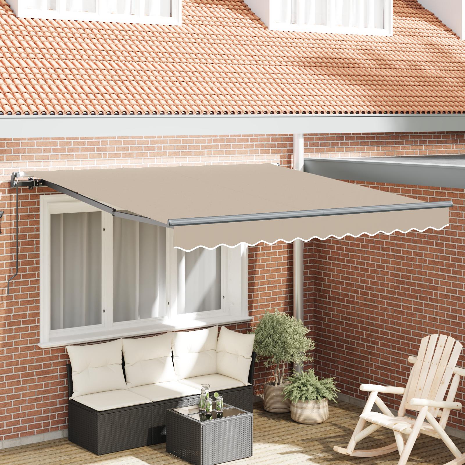 Utrækkelig Markise Beige 300 x 250 cm Stof