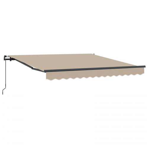 Manuel Udtækkelig Markise Beige 300x250 cm, Markise Erstatningsstof til 3x2.5 m Ramme Beige