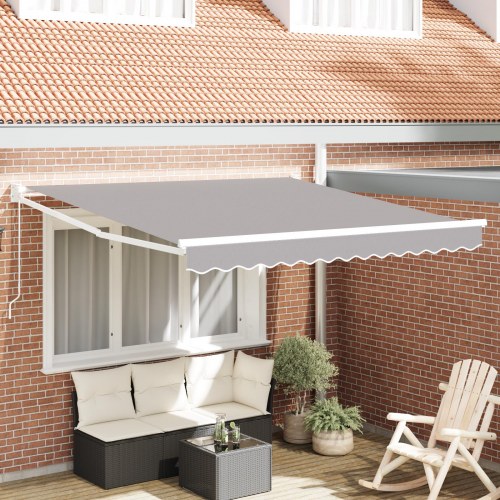 Manuel Udtækkelig Markise Lyst Grå 300x250 cm, Markise Erstatningsstof til 3x2.5 m Ramme Lyst Grå