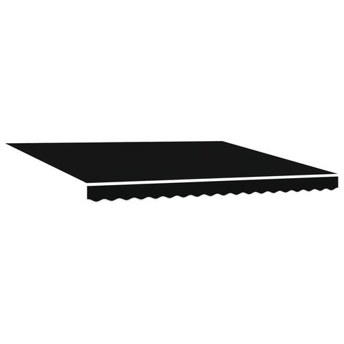 Manuel Udtækkelig Markise Sort 400x300 cm, Markise Udskiftningsstof til 4x3 m Ramme Sort