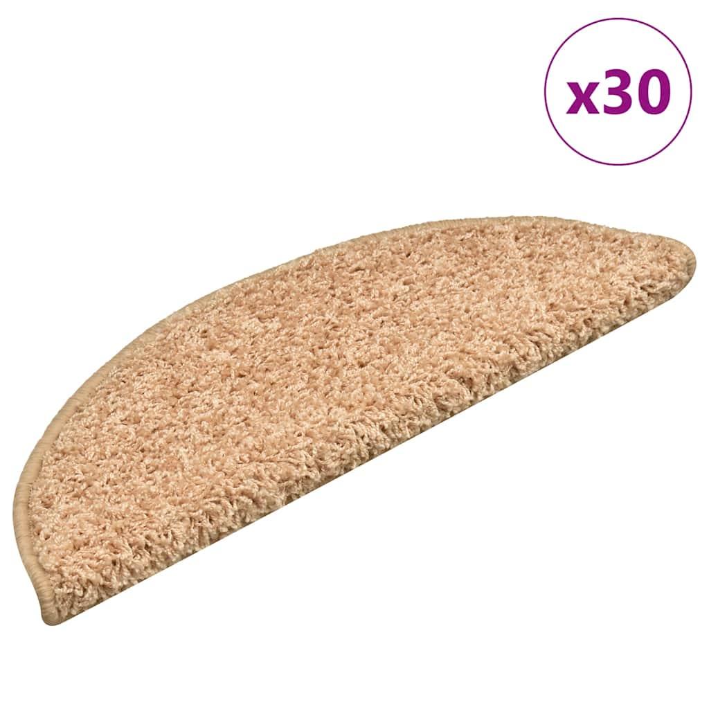 Trappemåtter - 30 stk. halvrunde 56×17×3 cm - guldfarvet