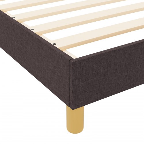Sengestel med hovedgærde mørkebrun 100 x 200 cm