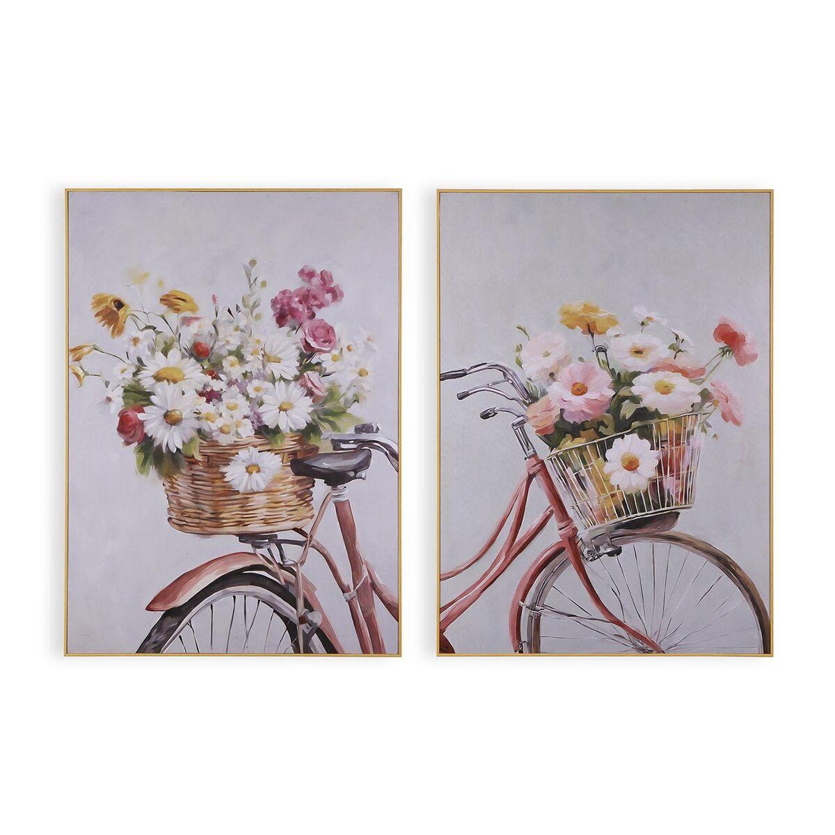 Versa maleri på lærred 60 × 50 cm - Cykel, multifarvet