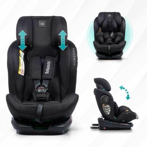 Autostol Babyauto GYRO BLACK LINE EMBOSSED Sort 0 (de 0 a 10 kilos) I (9 - 18 kg) II (15-25 kg) III (22 - 36 kg) Børns ECE R129
