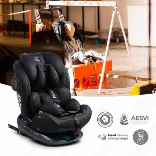 Autostol Babyauto GYRO BLACK LINE EMBOSSED Sort 0 (de 0 a 10 kilos) I (9 - 18 kg) II (15-25 kg) III (22 - 36 kg) Børns ECE R129