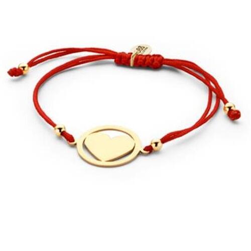 CO88 Collection armbånd til kvinder - rød snor med hjerte