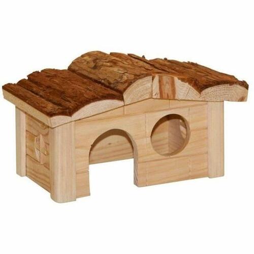 Kerbl hus til gnavere - Beige træ 20 × 14 × 12 cm