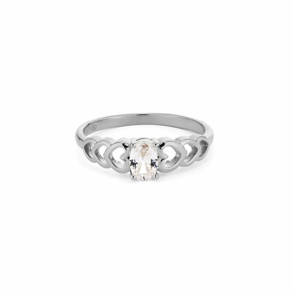 24KAE ring til kvinder - sølvfarvet, str. 16 (124141S/56)