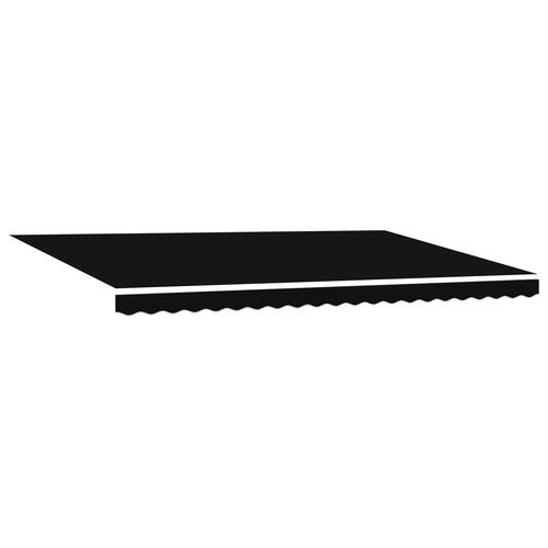 Automatisk Udtækkelig Markise Sort 500x300 cm, Markise Udskiftningsstof til 5x3 m Ramme Sort