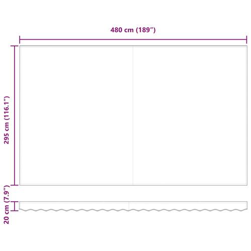 Automatisk Udtækkelig Markise Sort 500x300 cm, Markise Udskiftningsstof til 5x3 m Ramme Sort