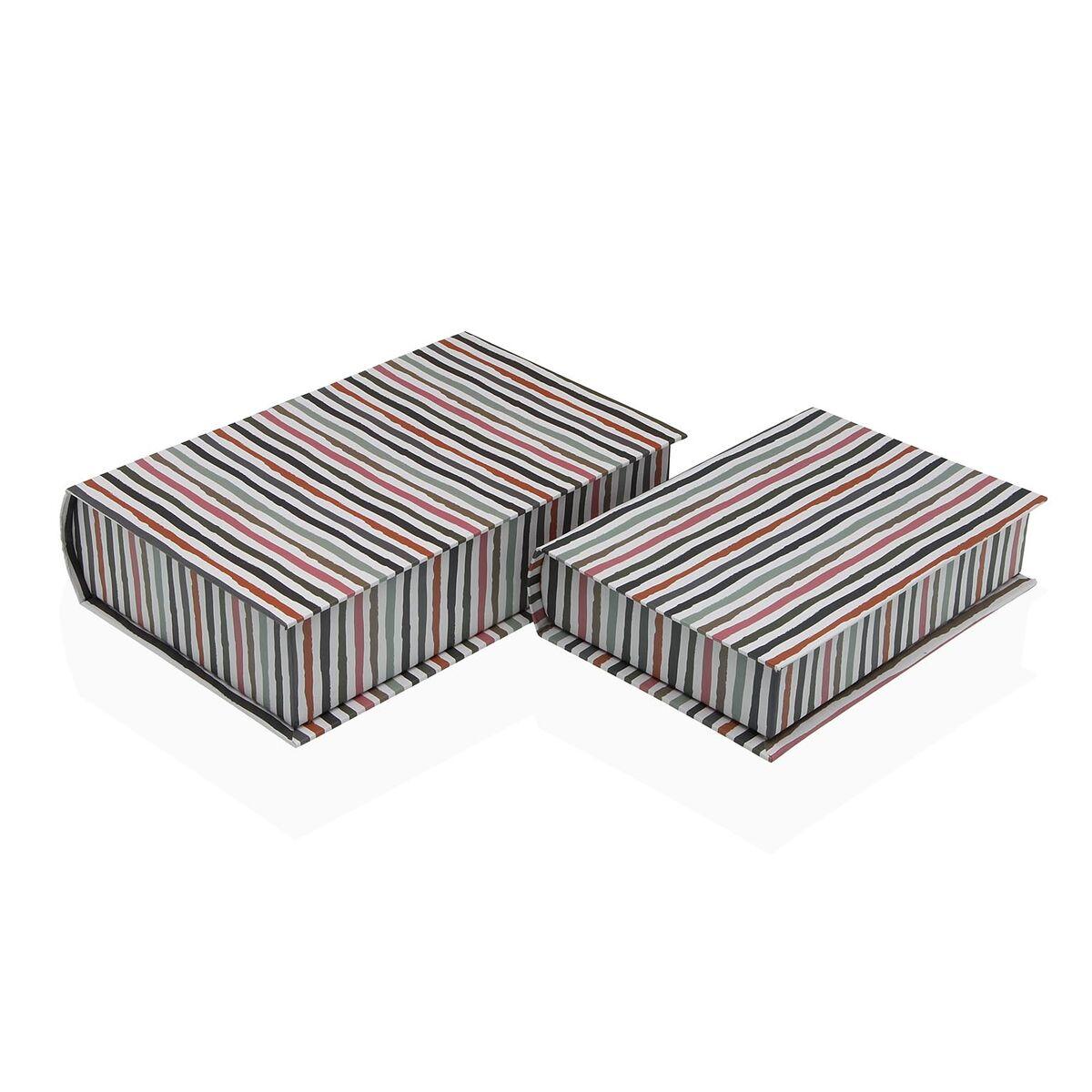 Dekorativ Boks Versa Lærred Træ Mdf Bog