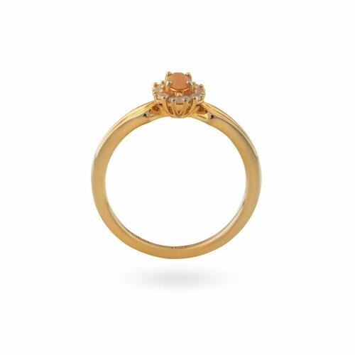 24KAE ring til kvinder - gylden, størrelse 16 (12447Y/56)