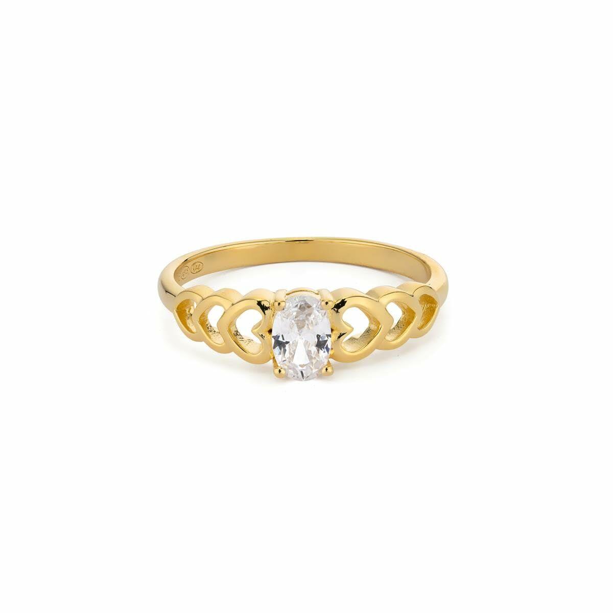 24KAE ring til kvinder - gylden, str. 16 (124141Y/56)