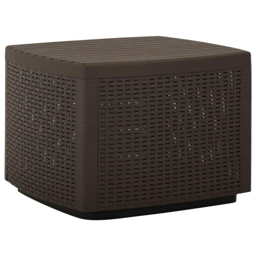 Havebord 53x53x40 cm plastik mokkafarvet