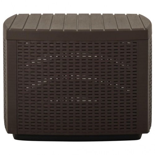 Havebord 53x53x40 cm plastik mokkafarvet