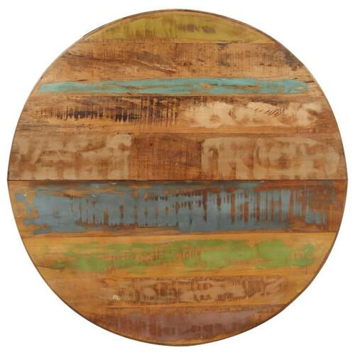 Spisebord 100x100x75 cm rundt massivt genbrugstræ