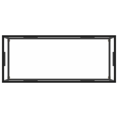 Sofabord 120x50x35 cm hærdet glas sort