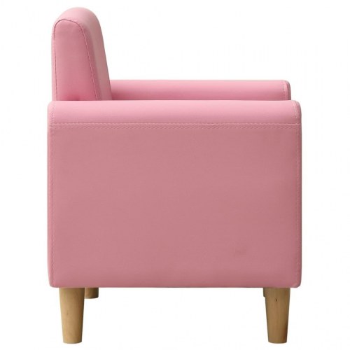 Lænestol til børn kunstlæder pink
