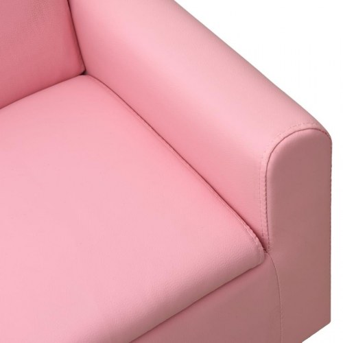 2-personers sofa til børn kunstlæder pink