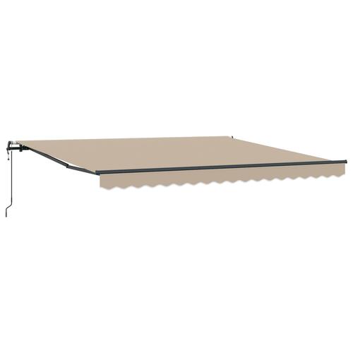 Automatisk Udtækkelig Markise Beige 400x350 cm, Markise Erstatningsstof til 4x3,5 m Ramme Beige