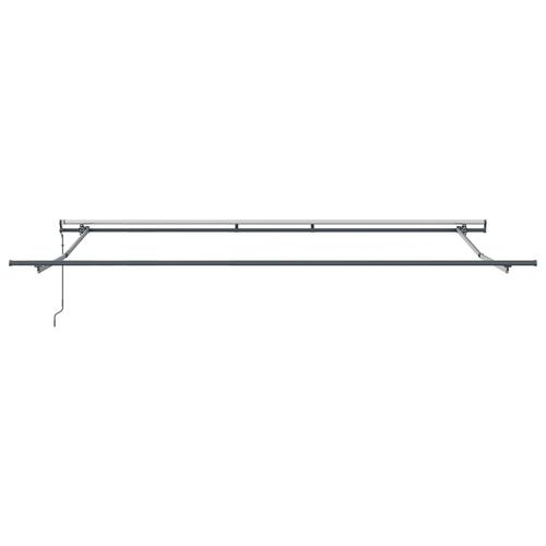 Automatisk Udtækkelig Markise Lysegrå 450x350 cm, Markise Erstatningsstof til 4.5x3.5 m Ramme Lysegrå