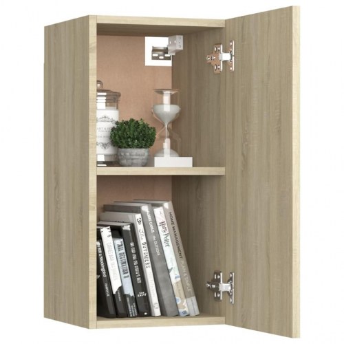 Tv-borde 2 stk. 30,5x30x60 cm konstrueret træ sonoma-eg