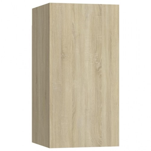 Tv-borde 2 stk. 30,5x30x60 cm konstrueret træ sonoma-eg