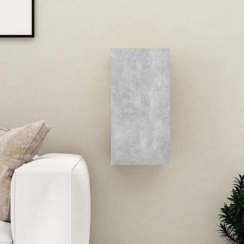 Væghængt tv-bord 30,5×30×60 cm i konstrueret træ - betongrå