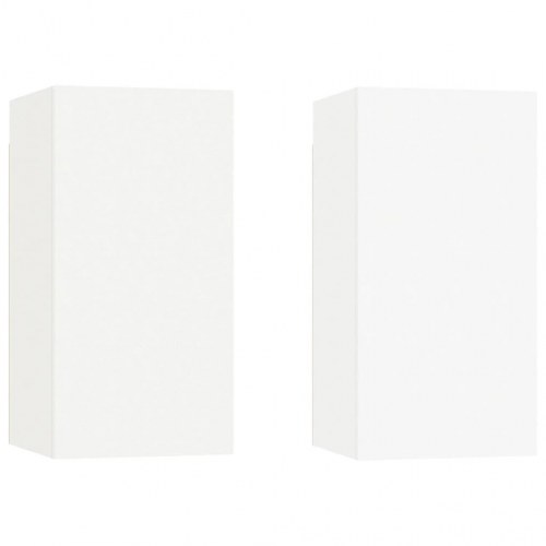 Væghængte tv-borde 2 stk. 30,5 x 30 x 60 cm - hvid