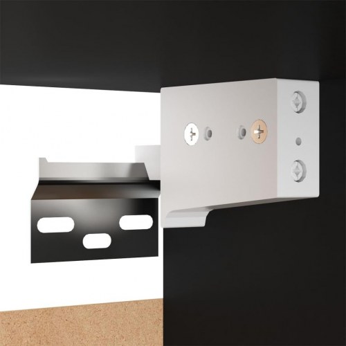 Tv-bord 30,5x30x90 cm konstrueret træ sort