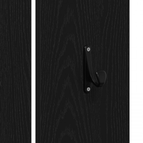 Entrémøbel Sæt Sort Eg Samlet Træ, Entrémøbel Sæt i Sort Eg Samlet Træ, Planterboks Sort Eg 40x40x40 cm Samlet Træ