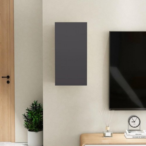 Tv-bord 30,5x30x60 cm konstrueret træ grå
