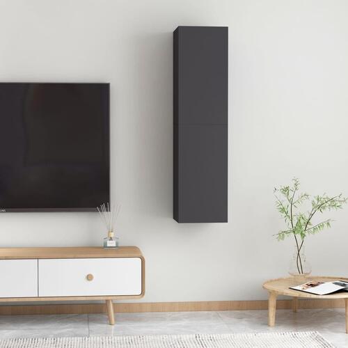 Tv-borde 2 stk. 30,5x30x60 cm konstrueret træ grå