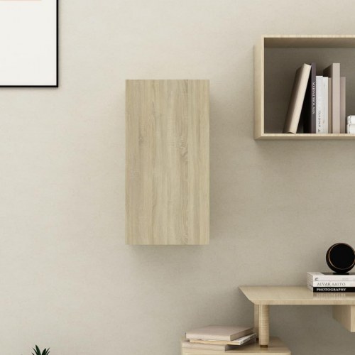 Tv-bord 30,5x30x60 cm konstrueret træ sonoma-eg