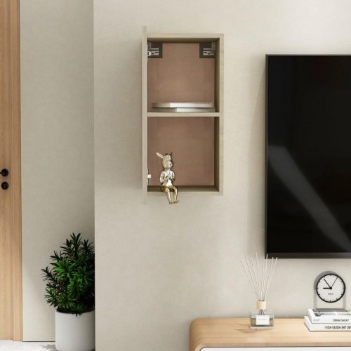 Tv-bord 30,5x30x60 cm konstrueret træ sonoma-eg