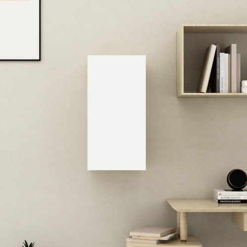 Væghængt tv-bord 30,5×30×60 cm - hvid/sonoma-eg, konstrueret træ