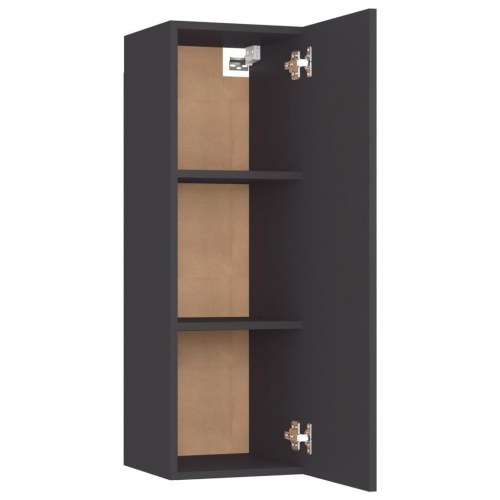 Tv-bord 30,5x30x90 cm konstrueret træ grå