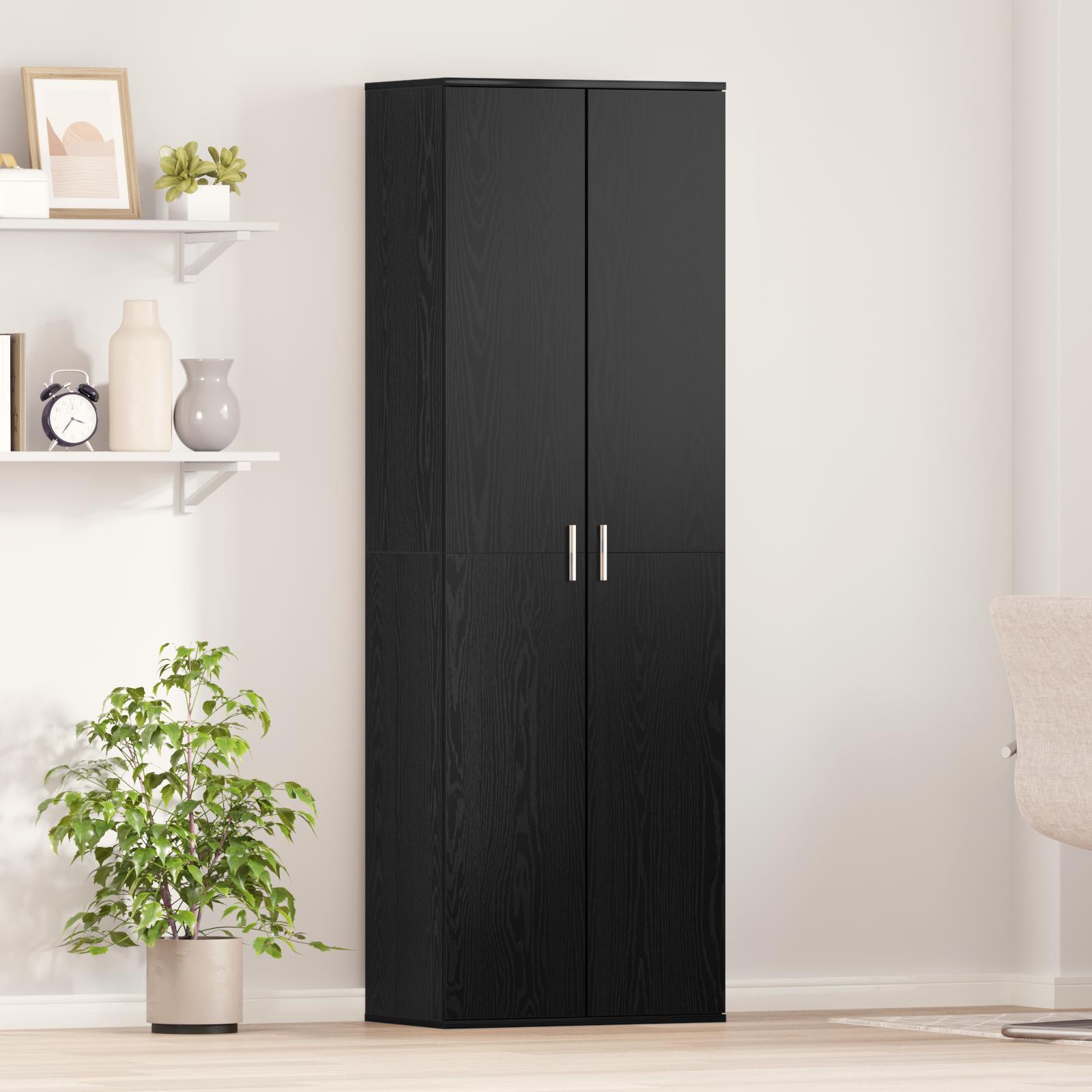 Highboard Sort eg 60 x 35 x 180 cm Konstrueret træ