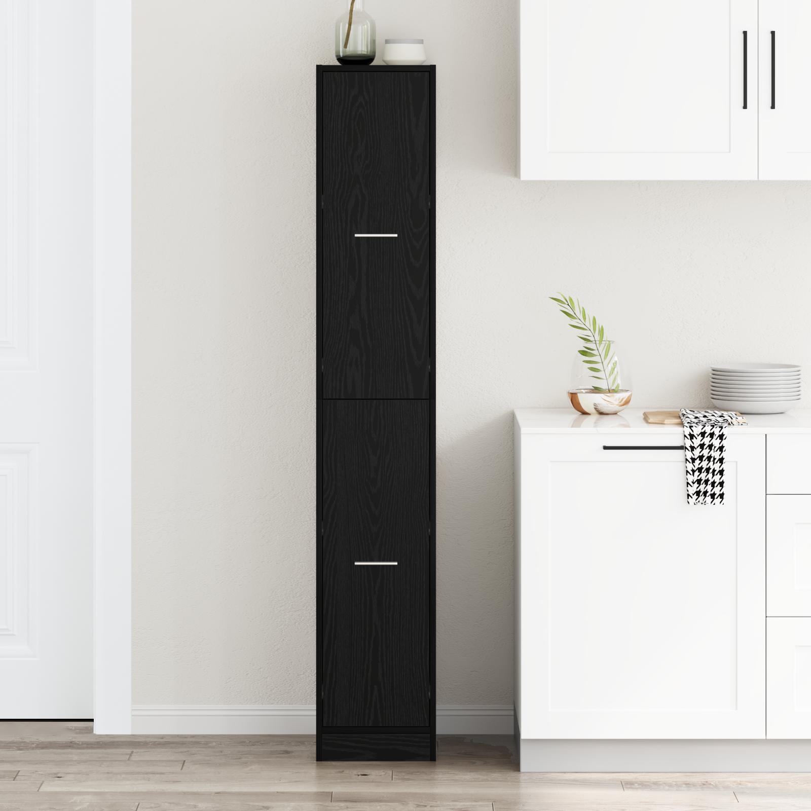 Apoteker Kabinet Sort eg 30 x 41 x 174.5 cm Konstrueret træ billede