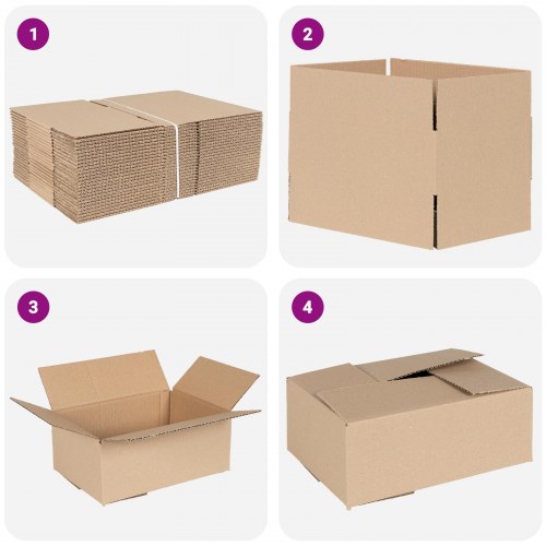 Foldbar Kasse 50 stk 25x17.5x10 cm Pap