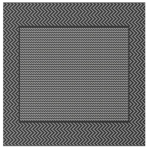 Udendørs tæppe "ARAKIL" sort og grå 300x300 cm PP